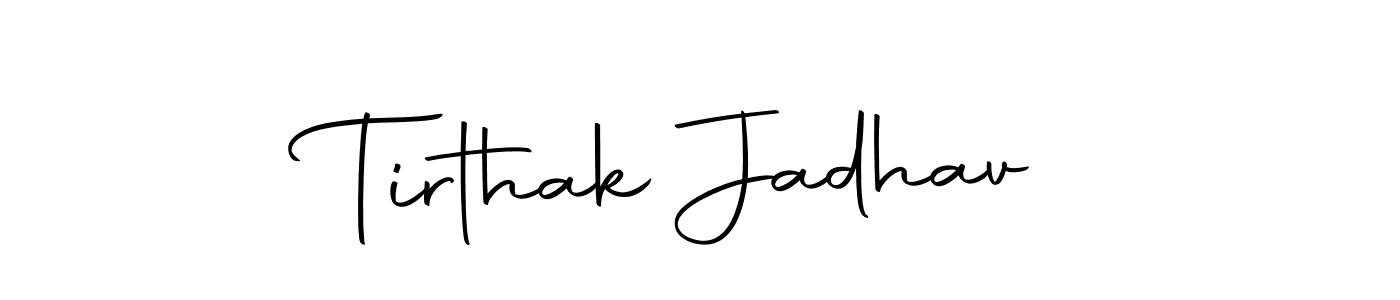 Design your own signature with our free online signature maker. With this signature software, you can create a handwritten (Autography-DOLnW) signature for name Tirthak Jadhav. Tirthak Jadhav signature style 10 images and pictures png