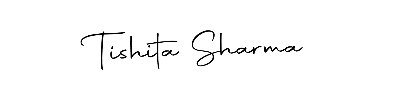 How to make Tishita Sharma name signature. Use Autography-DOLnW style for creating short signs online. This is the latest handwritten sign. Tishita Sharma signature style 10 images and pictures png