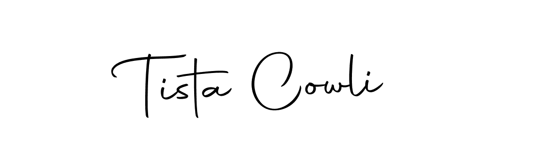 The best way (Autography-DOLnW) to make a short signature is to pick only two or three words in your name. The name Tista Cowli include a total of six letters. For converting this name. Tista Cowli signature style 10 images and pictures png