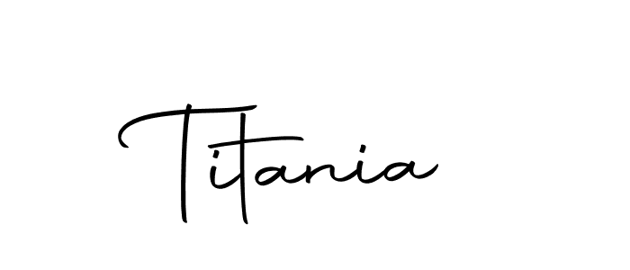 Use a signature maker to create a handwritten signature online. With this signature software, you can design (Autography-DOLnW) your own signature for name Titania. Titania signature style 10 images and pictures png