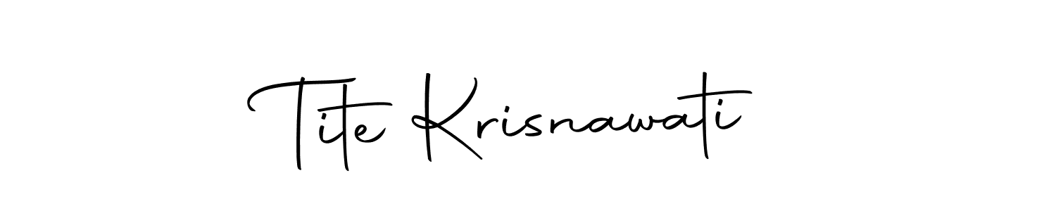 You should practise on your own different ways (Autography-DOLnW) to write your name (Tite Krisnawati) in signature. don't let someone else do it for you. Tite Krisnawati signature style 10 images and pictures png