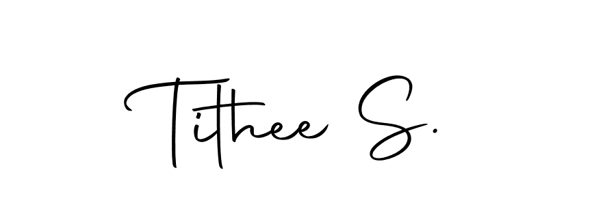 Make a beautiful signature design for name Tithee S.. Use this online signature maker to create a handwritten signature for free. Tithee S. signature style 10 images and pictures png