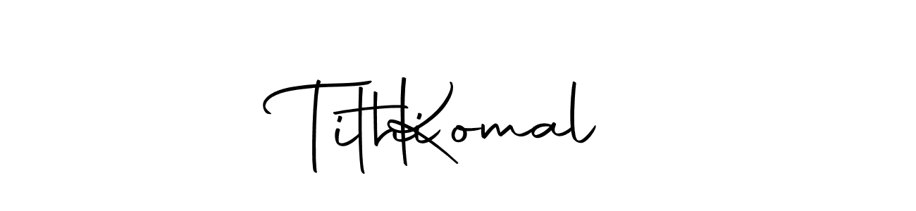 Make a beautiful signature design for name Tithi   Komal. With this signature (Autography-DOLnW) style, you can create a handwritten signature for free. Tithi   Komal signature style 10 images and pictures png