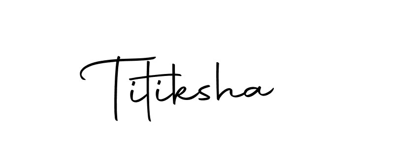 The best way (Autography-DOLnW) to make a short signature is to pick only two or three words in your name. The name Titiksha include a total of six letters. For converting this name. Titiksha signature style 10 images and pictures png
