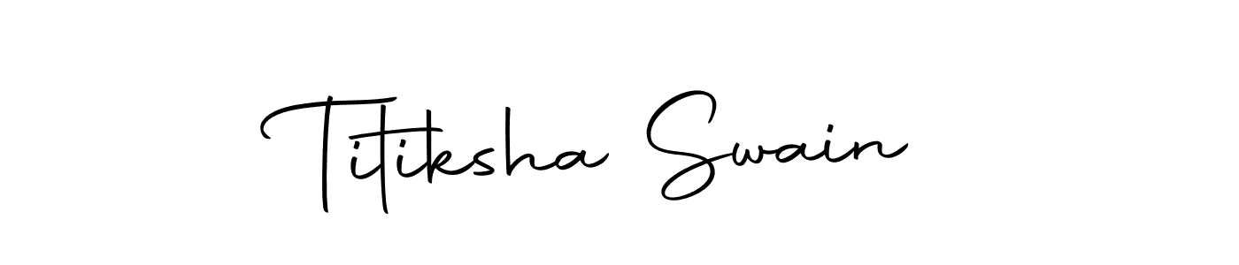 The best way (Autography-DOLnW) to make a short signature is to pick only two or three words in your name. The name Titiksha Swain include a total of six letters. For converting this name. Titiksha Swain signature style 10 images and pictures png