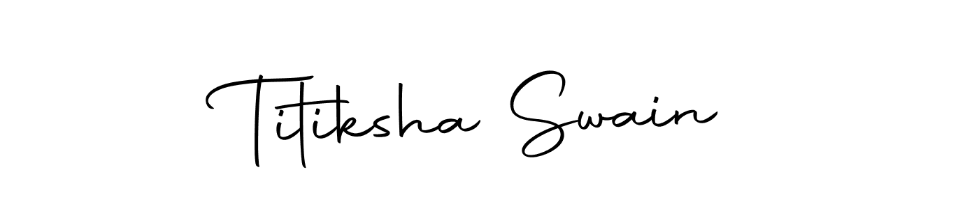 The best way (Autography-DOLnW) to make a short signature is to pick only two or three words in your name. The name Titiksha Swain include a total of six letters. For converting this name. Titiksha Swain signature style 10 images and pictures png