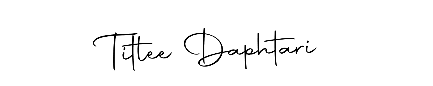 This is the best signature style for the Titlee Daphtari name. Also you like these signature font (Autography-DOLnW). Mix name signature. Titlee Daphtari signature style 10 images and pictures png