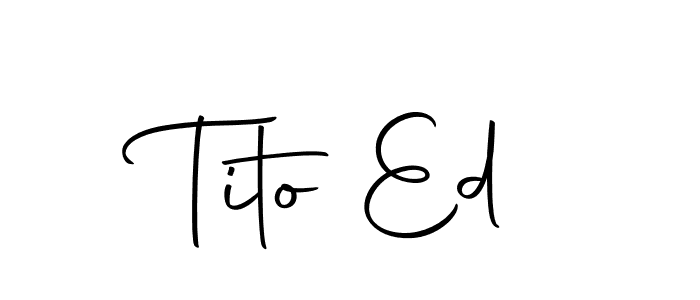 Create a beautiful signature design for name Tito Ed. With this signature (Autography-DOLnW) fonts, you can make a handwritten signature for free. Tito Ed signature style 10 images and pictures png