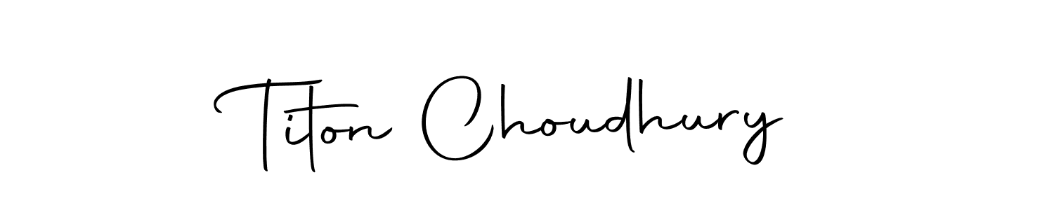 Design your own signature with our free online signature maker. With this signature software, you can create a handwritten (Autography-DOLnW) signature for name Titon Choudhury. Titon Choudhury signature style 10 images and pictures png