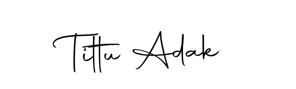 Design your own signature with our free online signature maker. With this signature software, you can create a handwritten (Autography-DOLnW) signature for name Tittu Adak. Tittu Adak signature style 10 images and pictures png