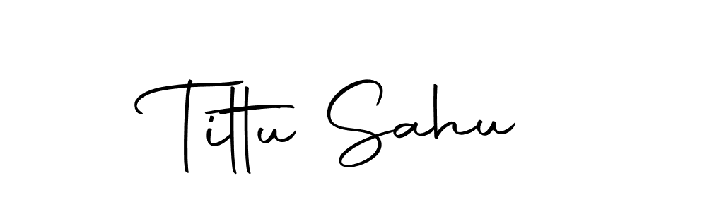 You should practise on your own different ways (Autography-DOLnW) to write your name (Tittu Sahu) in signature. don't let someone else do it for you. Tittu Sahu signature style 10 images and pictures png