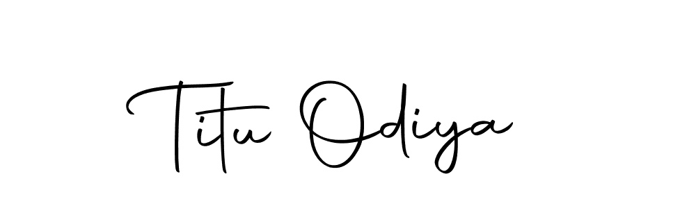 How to make Titu Odiya name signature. Use Autography-DOLnW style for creating short signs online. This is the latest handwritten sign. Titu Odiya signature style 10 images and pictures png