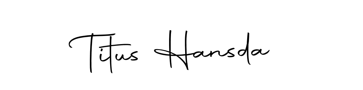 Make a beautiful signature design for name Titus Hansda. With this signature (Autography-DOLnW) style, you can create a handwritten signature for free. Titus Hansda signature style 10 images and pictures png