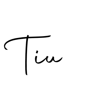 You should practise on your own different ways (Autography-DOLnW) to write your name (Tiu) in signature. don't let someone else do it for you. Tiu signature style 10 images and pictures png