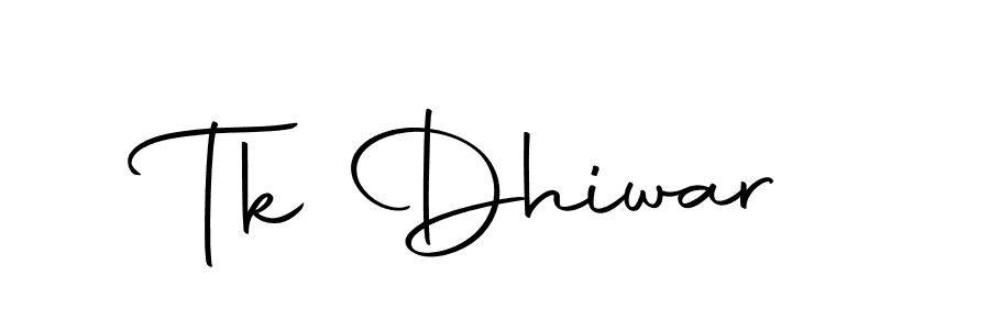Design your own signature with our free online signature maker. With this signature software, you can create a handwritten (Autography-DOLnW) signature for name Tk Dhiwar. Tk Dhiwar signature style 10 images and pictures png