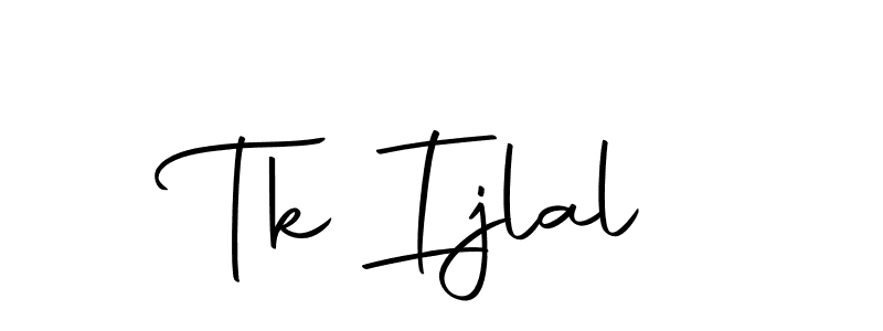You should practise on your own different ways (Autography-DOLnW) to write your name (Tk Ijlal) in signature. don't let someone else do it for you. Tk Ijlal signature style 10 images and pictures png
