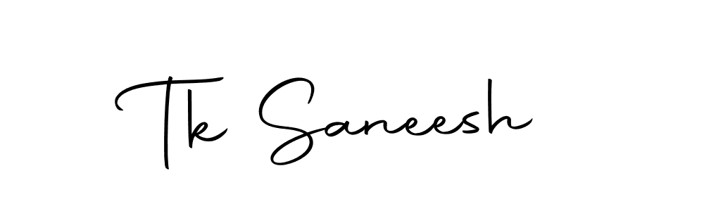 Make a beautiful signature design for name Tk Saneesh. With this signature (Autography-DOLnW) style, you can create a handwritten signature for free. Tk Saneesh signature style 10 images and pictures png