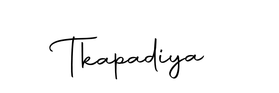 Design your own signature with our free online signature maker. With this signature software, you can create a handwritten (Autography-DOLnW) signature for name Tkapadiya. Tkapadiya signature style 10 images and pictures png