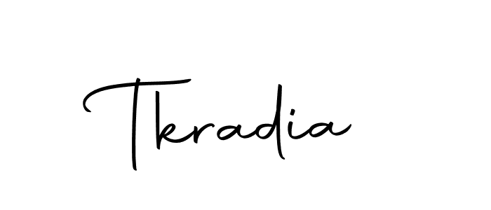 You should practise on your own different ways (Autography-DOLnW) to write your name (Tkradia) in signature. don't let someone else do it for you. Tkradia signature style 10 images and pictures png