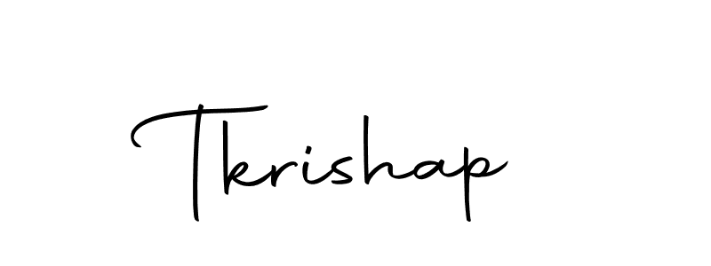 You should practise on your own different ways (Autography-DOLnW) to write your name (Tkrishap) in signature. don't let someone else do it for you. Tkrishap signature style 10 images and pictures png