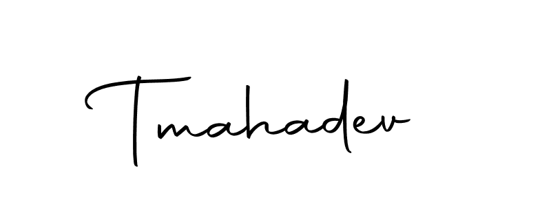 Make a beautiful signature design for name Tmahadev. With this signature (Autography-DOLnW) style, you can create a handwritten signature for free. Tmahadev signature style 10 images and pictures png