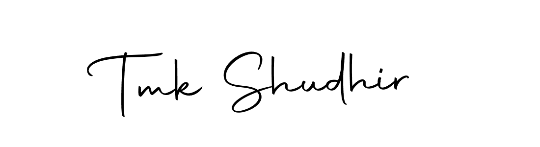 Also You can easily find your signature by using the search form. We will create Tmk Shudhir name handwritten signature images for you free of cost using Autography-DOLnW sign style. Tmk Shudhir signature style 10 images and pictures png