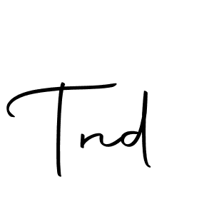 Similarly Autography-DOLnW is the best handwritten signature design. Signature creator online .You can use it as an online autograph creator for name Tnd. Tnd signature style 10 images and pictures png