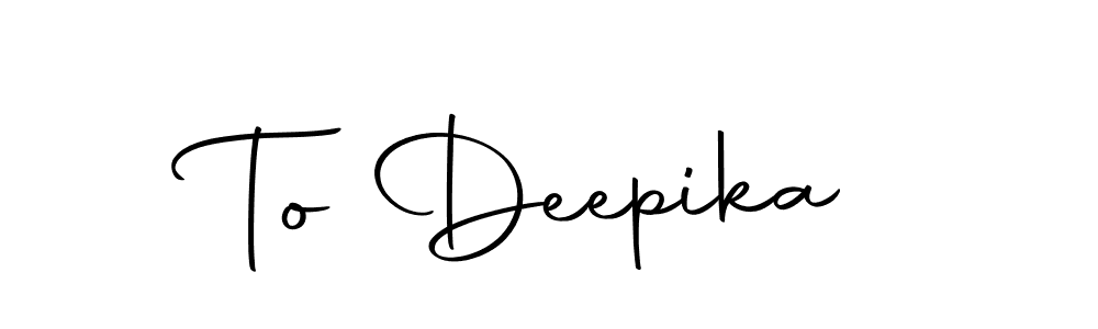 How to make To Deepika name signature. Use Autography-DOLnW style for creating short signs online. This is the latest handwritten sign. To Deepika signature style 10 images and pictures png