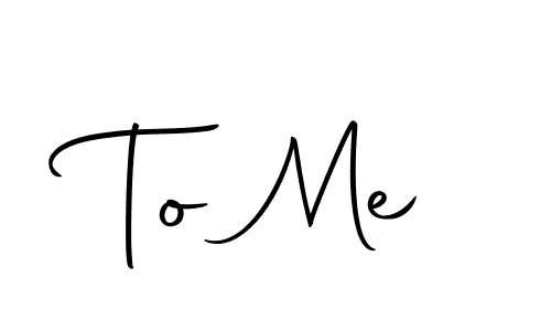 Design your own signature with our free online signature maker. With this signature software, you can create a handwritten (Autography-DOLnW) signature for name To Me. To Me signature style 10 images and pictures png