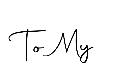 Design your own signature with our free online signature maker. With this signature software, you can create a handwritten (Autography-DOLnW) signature for name To My. To My signature style 10 images and pictures png