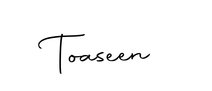 You should practise on your own different ways (Autography-DOLnW) to write your name (Toaseen) in signature. don't let someone else do it for you. Toaseen signature style 10 images and pictures png