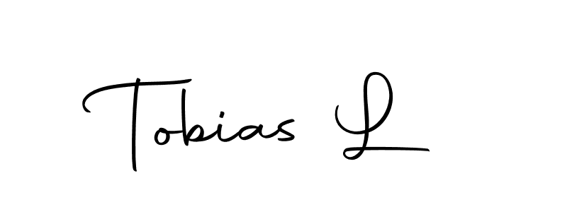 How to make Tobias L name signature. Use Autography-DOLnW style for creating short signs online. This is the latest handwritten sign. Tobias L signature style 10 images and pictures png