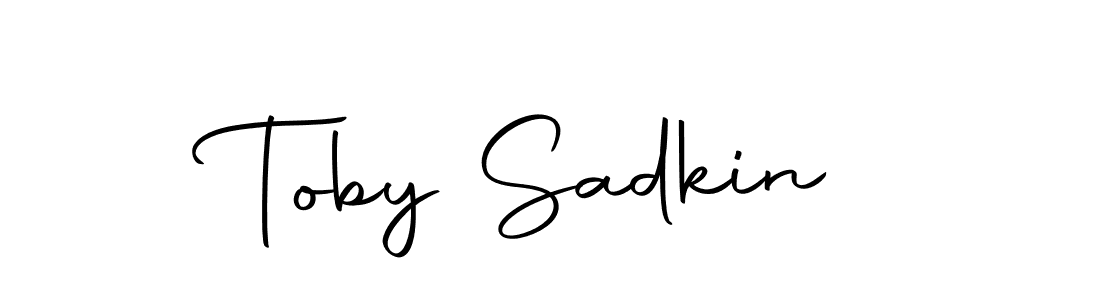 How to make Toby Sadkin name signature. Use Autography-DOLnW style for creating short signs online. This is the latest handwritten sign. Toby Sadkin signature style 10 images and pictures png