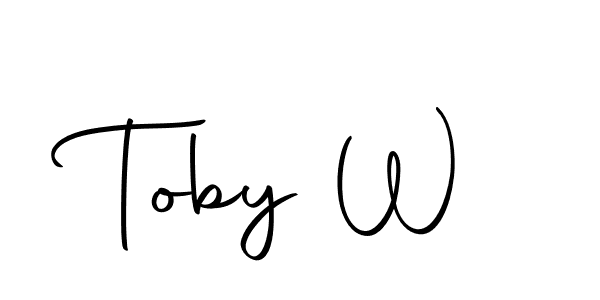 How to make Toby W name signature. Use Autography-DOLnW style for creating short signs online. This is the latest handwritten sign. Toby W signature style 10 images and pictures png