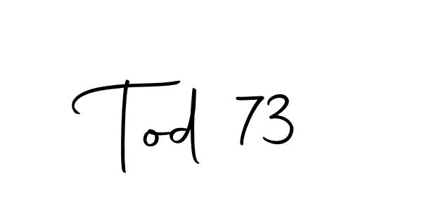 The best way (Autography-DOLnW) to make a short signature is to pick only two or three words in your name. The name Tod 73 include a total of six letters. For converting this name. Tod 73 signature style 10 images and pictures png