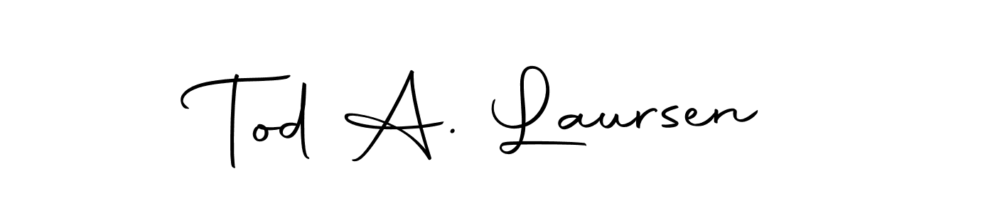 Make a beautiful signature design for name Tod A. Laursen. Use this online signature maker to create a handwritten signature for free. Tod A. Laursen signature style 10 images and pictures png