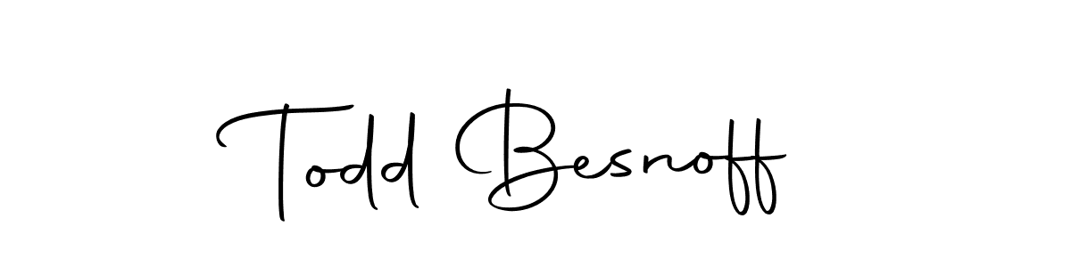 How to make Todd Besnoff name signature. Use Autography-DOLnW style for creating short signs online. This is the latest handwritten sign. Todd Besnoff signature style 10 images and pictures png