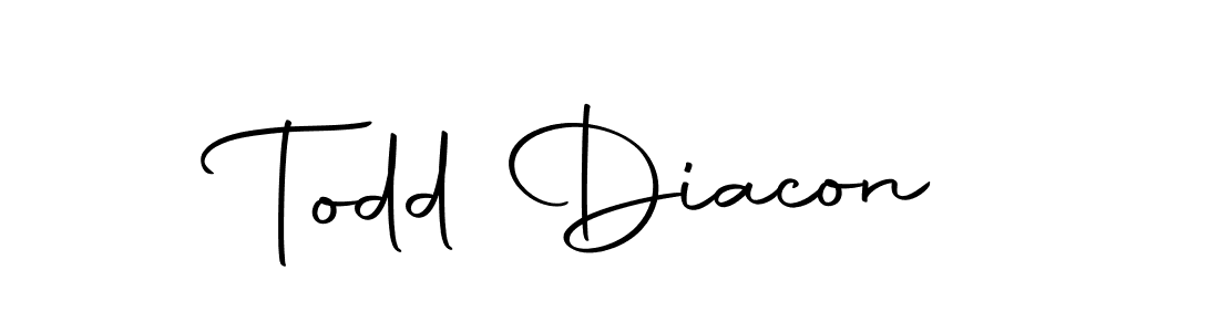 How to make Todd Diacon name signature. Use Autography-DOLnW style for creating short signs online. This is the latest handwritten sign. Todd Diacon signature style 10 images and pictures png