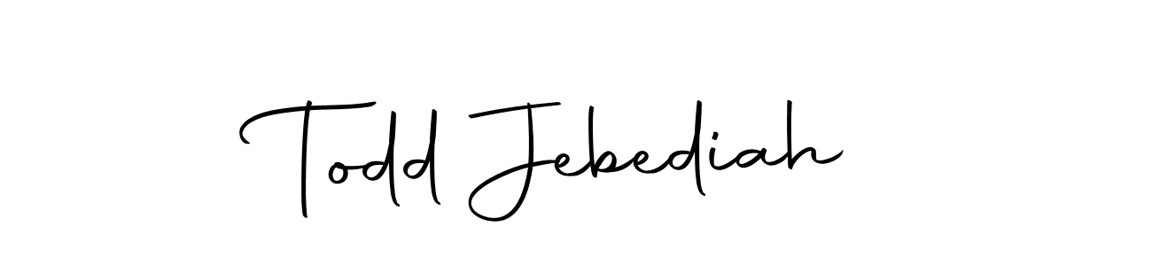 Create a beautiful signature design for name Todd Jebediah. With this signature (Autography-DOLnW) fonts, you can make a handwritten signature for free. Todd Jebediah signature style 10 images and pictures png