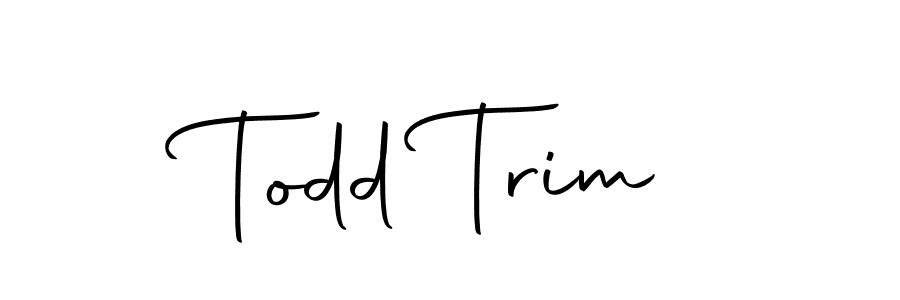 Design your own signature with our free online signature maker. With this signature software, you can create a handwritten (Autography-DOLnW) signature for name Todd Trim. Todd Trim signature style 10 images and pictures png