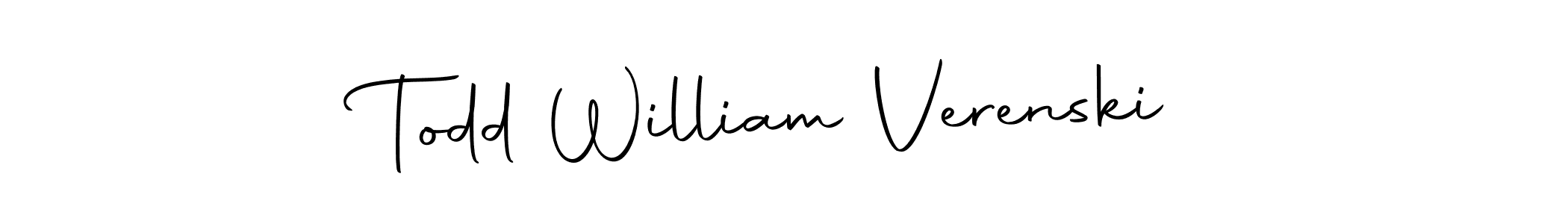 How to make Todd William Verenski signature? Autography-DOLnW is a professional autograph style. Create handwritten signature for Todd William Verenski name. Todd William Verenski signature style 10 images and pictures png