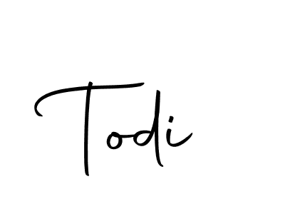 Create a beautiful signature design for name Todi. With this signature (Autography-DOLnW) fonts, you can make a handwritten signature for free. Todi signature style 10 images and pictures png