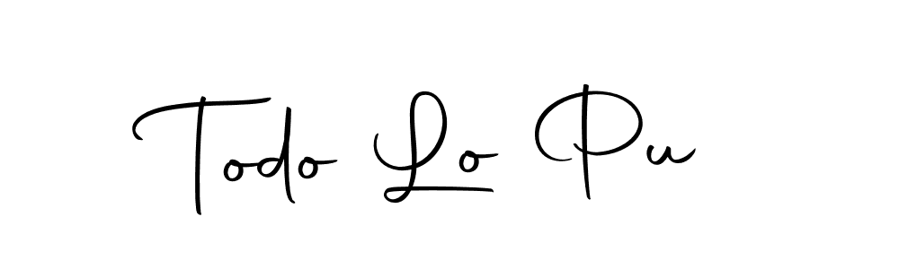 How to make Todo Lo Pu name signature. Use Autography-DOLnW style for creating short signs online. This is the latest handwritten sign. Todo Lo Pu signature style 10 images and pictures png