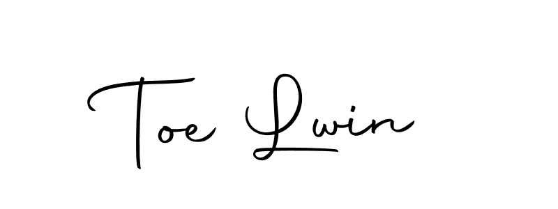 You should practise on your own different ways (Autography-DOLnW) to write your name (Toe Lwin) in signature. don't let someone else do it for you. Toe Lwin signature style 10 images and pictures png