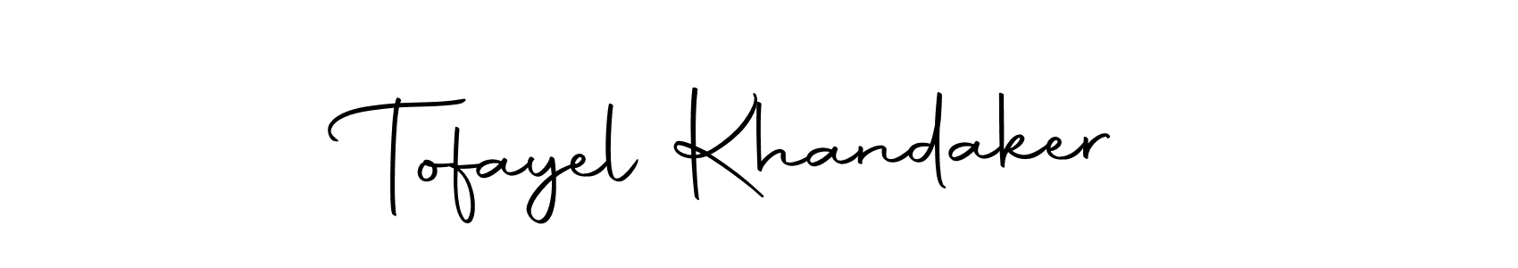 if you are searching for the best signature style for your name Tofayel Khandaker. so please give up your signature search. here we have designed multiple signature styles  using Autography-DOLnW. Tofayel Khandaker signature style 10 images and pictures png