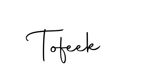 How to make Tofeek name signature. Use Autography-DOLnW style for creating short signs online. This is the latest handwritten sign. Tofeek signature style 10 images and pictures png