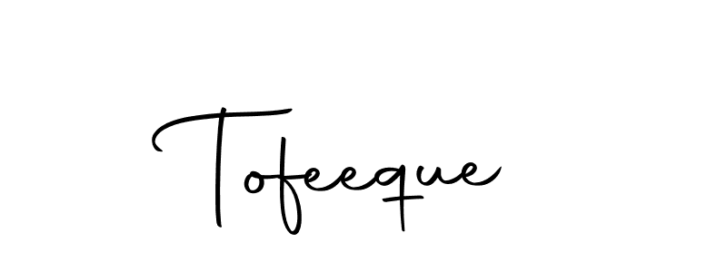 Make a beautiful signature design for name Tofeeque. With this signature (Autography-DOLnW) style, you can create a handwritten signature for free. Tofeeque signature style 10 images and pictures png