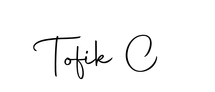 You should practise on your own different ways (Autography-DOLnW) to write your name (Tofik C) in signature. don't let someone else do it for you. Tofik C signature style 10 images and pictures png