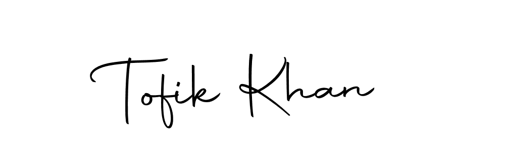 Make a beautiful signature design for name Tofik Khan. With this signature (Autography-DOLnW) style, you can create a handwritten signature for free. Tofik Khan signature style 10 images and pictures png