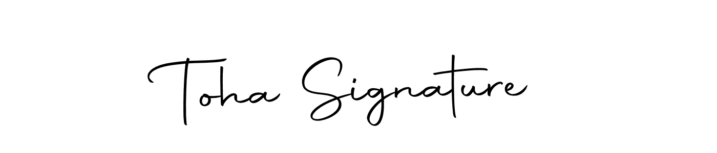 How to make Toha Signature name signature. Use Autography-DOLnW style for creating short signs online. This is the latest handwritten sign. Toha Signature signature style 10 images and pictures png